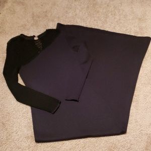 Vintage 80s Goth black Crochet Knit Maxi Dress